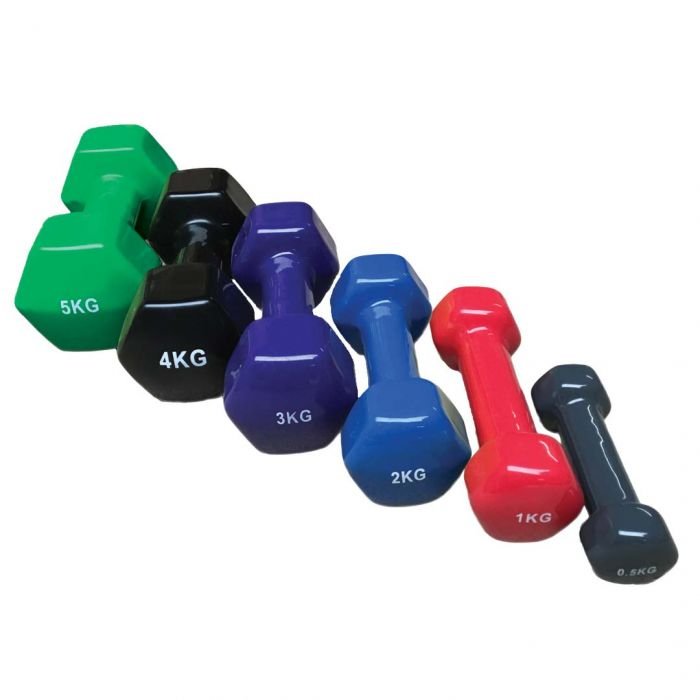  Vinyl Dumbbells Set